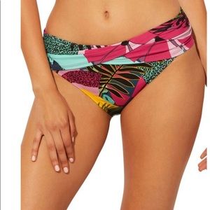 Bleu Rod Beattie Women's Swimwear Pink Size 8 Sarong Printed Hipster